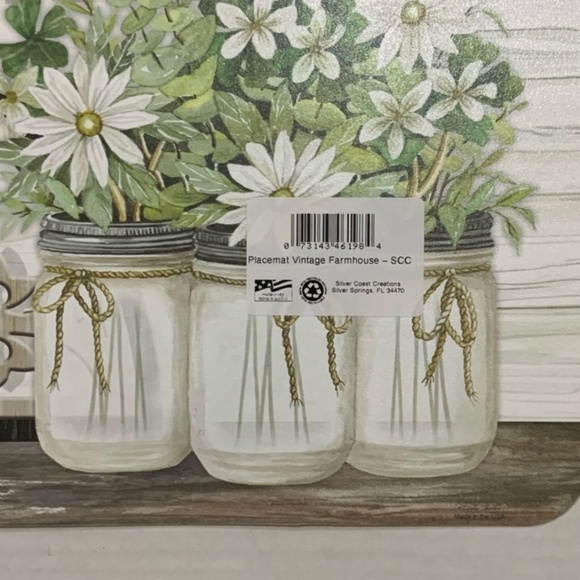 CounterArt Vintage Farmhouse Placemats Reversible Rectangular Placemat S… - Picture 6 of 15